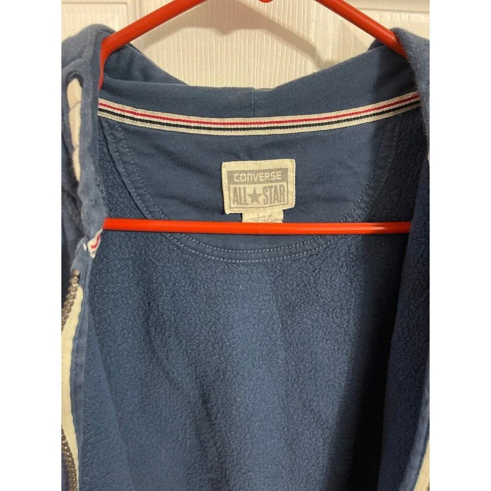 Converse All Star Full Zip Hoodie Blue Size M (10-12)